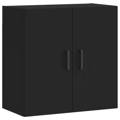 vidaXL Stenska omarica črna 60x31x60 cm inženirski les