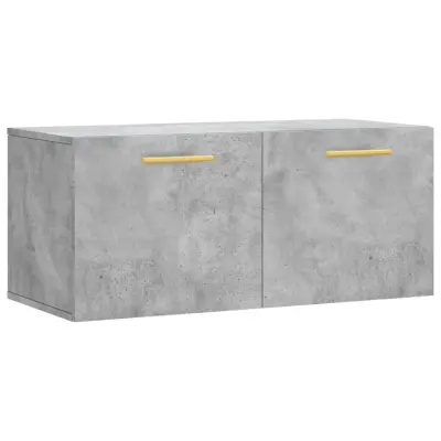 vidaXL Stenska omarica betonsko siva 80x36,5x35 cm inženirski les