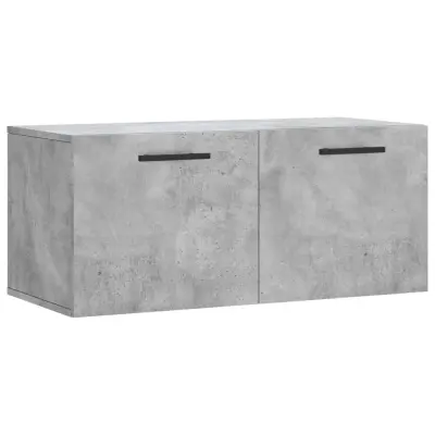vidaXL Stenska omarica betonsko siva 80x36,5x35 cm inženirski les