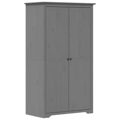 vidaXL Garderobna omara BODO siva 99x53,5x173 cm trdna borovina