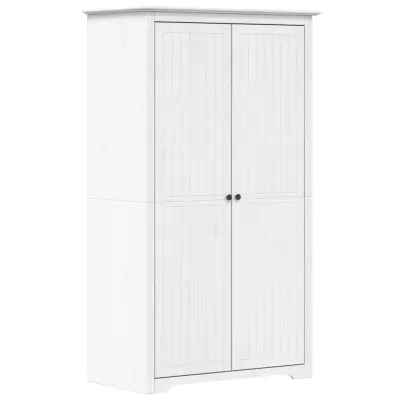 vidaXL Garderobna omara BODO bela 99x53,5x173 cm trdna borovina