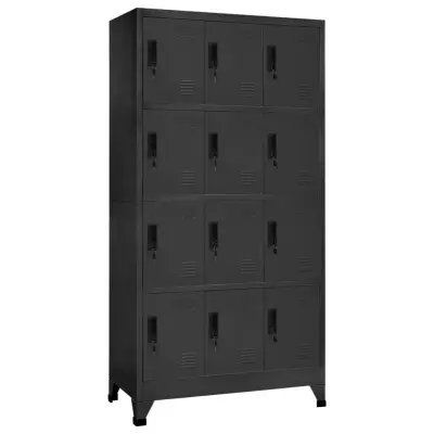 vidaXL Omara s ključavnico antracitna 90x45x180 cm jeklo