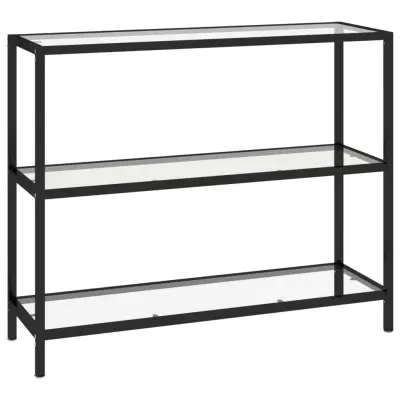 vidaXL Polica prozorna 100x36x90 cm kaljeno steklo