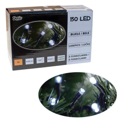 Lučke, 150 LED, bele, s funkc