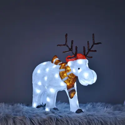 LED Severni jelen 55x50cm