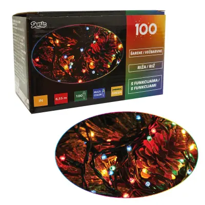 Lučke 100 riž  večbarvne, 8 f