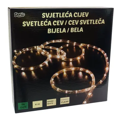 Svetlobna vrv, 6 m, bela