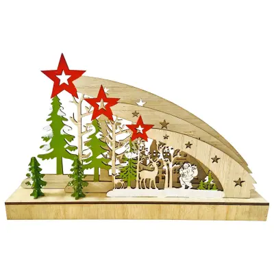 Lesena LED dekoracija 30x18cm