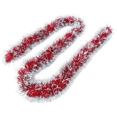 Girlanda rdeča/srebrna