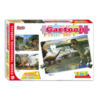 Sestavljanka 3v1 Dinozavri