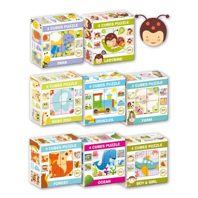 Kocke sestavljanke,4 kos,sort