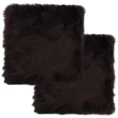 vidaXL Podloge za stol 2 kosa rjave 40x40 cm prava ovčja koža