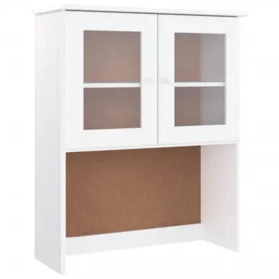 vidaXL Zgornji del komode ALTA bela 77x30x92 cm trdna borovina