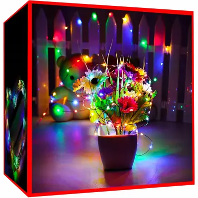Novoletne lučke veriga 300 LED RGB 30m 8 funkcij USB