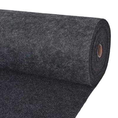 vidaXL Razstavna preproga rebrasta 1,2x15 m antracitna