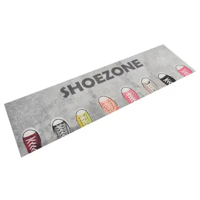 vidaXL Kuhinjska preproga pralna napis shoezone 45x150 cm žamet