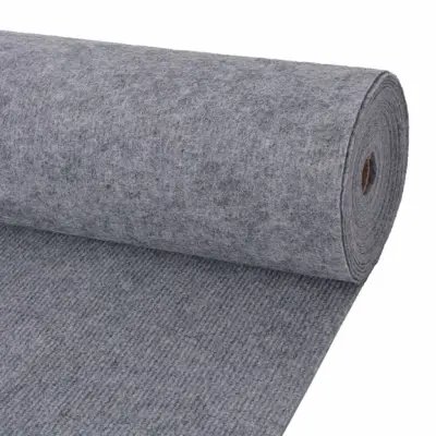 vidaXL Razstavna preproga rebrasta 1,2x20 m siva