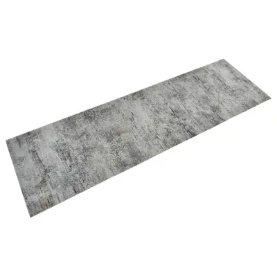 vidaXL Kuhinjska preproga pralna beton 60x180 cm žamet