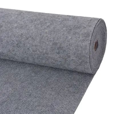 vidaXL Razstavna preproga rebrasta 1,2x10 m siva