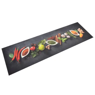 vidaXL Kuhinjska preproga pralna začimbe 45x150 cm žamet