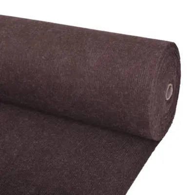 vidaXL Razstavna preproga rebrasta 1,2x15 m rjava