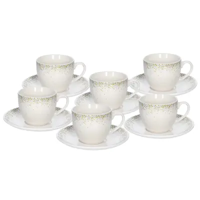 Set skodelica za čaj s podstavkom Astrid 200ml / 6 kos / porcelan