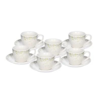 Set skodelica za črno kavo s podstavkom Astrid 80ml / 6 kos / porcelan
