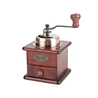 Ročni mlinček za kavo h16cm / baker, les, keramika