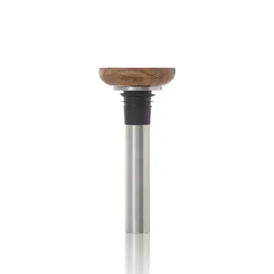 Zamašek, črpalka za steklenico Casq / les, inox