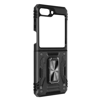 Zašcitna torbica Galaxy Z Flip 5 Ring, odporna na udarce, serija ArmoRing Bump - crna