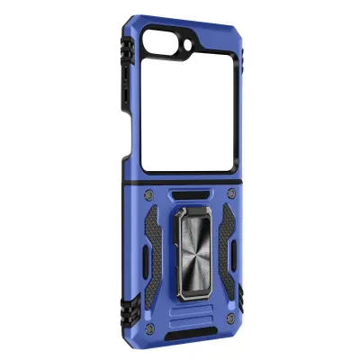 Ovitek za Galaxy Z Flip 5 Ring, odporen proti udarcem, serija ArmoRing Bump - polnocno modra
