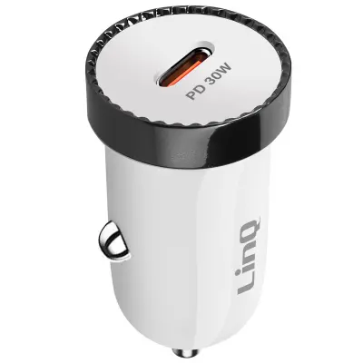 USB C avtomobilski polnilec 30 W Super Fast Charger, LinQ - bel