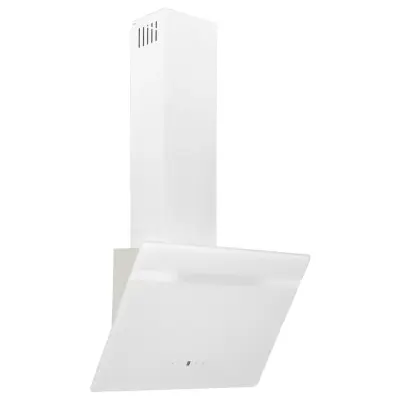vidaXL Kuhinjska napa 60 cm jeklo in kaljeno steklo bela