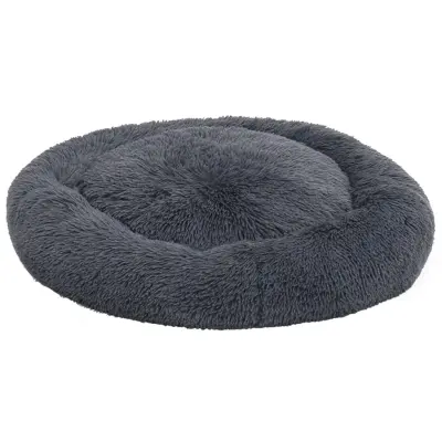 vidaXL Pralna blazina za pse in mačke temno siva 90x90x16 cm plišasta