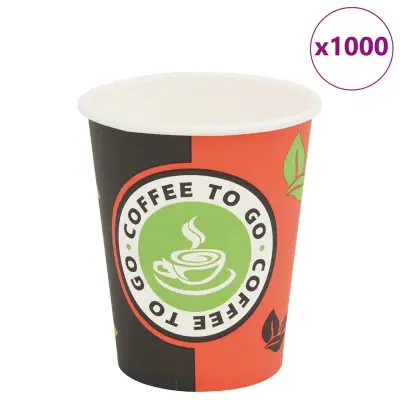 vidaXL 1000 kosov kavnih lončkov za enkratno uporabo 240 ml (8 oz)
