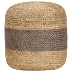 vidaXL Ročno izdelan tabure siv 40x45 cm juta