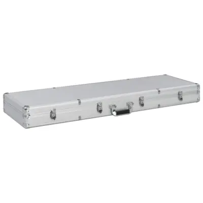 vidaXL Kovček za pištolo srebrn 118x38x12 cm aluminij