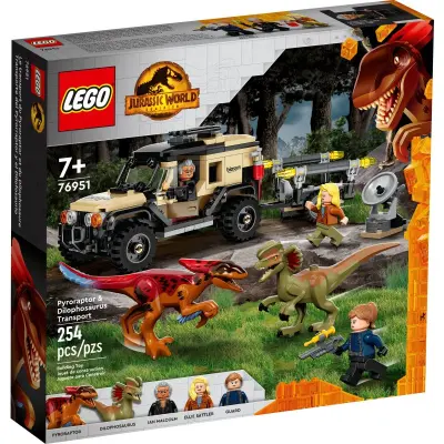 LEGO Jurassic World 76951 Prevoz piroraptorja in dilofosavra