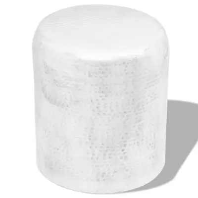 vidaXL Sploščen aluminijast stolček/odstavna mizica srebrna