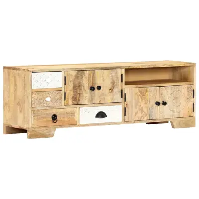 vidaXL TV omarica 120x30x40 cm trden mangov les