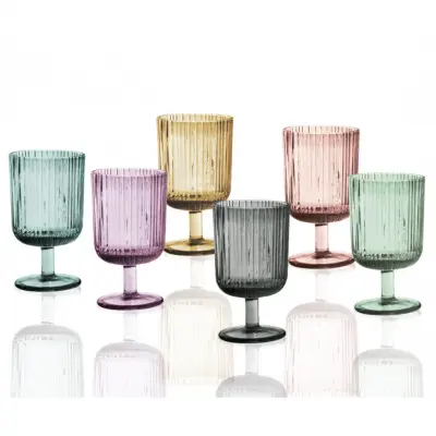 Set kelih Plisse 250 ml / 6 kos / več barv / steklo
