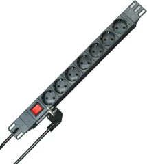 Vtična letev 19 palčna (48\,26 cm) 7-delna črne barve zaščiteni kontakti Kopp 930705011
