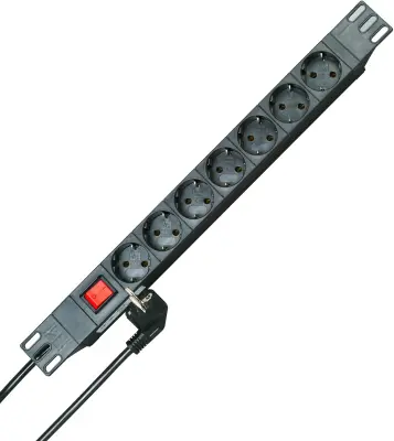 Vtična letev 19 palčna (48\,26 cm) 7-delna črne barve zaščiteni kontakti Kopp 930705011