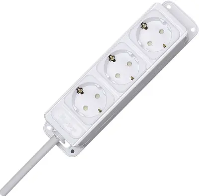 Kopp 127494010 razdelilna letev 3-kratni  polarno bela vtičnica 1 kos
