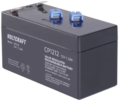 VOLTCRAFT CE12V/1,2Ah VC-12713955 svinčeni akumulator 12 V 1.2 Ah svinčevo-koprenast (ŠxVxG) 97 x 58 x 43mm ploščati vtič 4,8mm brez vzdrževanja