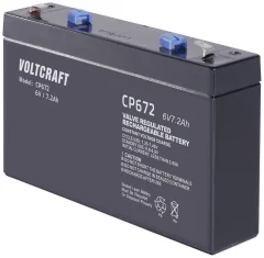 VOLTCRAFT CE6V/7Ah VC-12713945 svinčeni akumulator 6 V 7.2 Ah svinčevo-koprenast (Š x V x G) 151 x 100 x 34 mm ploščati vtič 4\,8 mm brez vzdrževanja