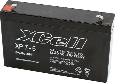 XCell XP 7 - 6 XCEXP76 svinčeni akumulator 6 V svinčevo-koprenast (ŠxVxG) 151 x 100 x 34mm ploščati vtič 4,8 mm, ploščati vtič, 6,35mm brez vzdrževanj