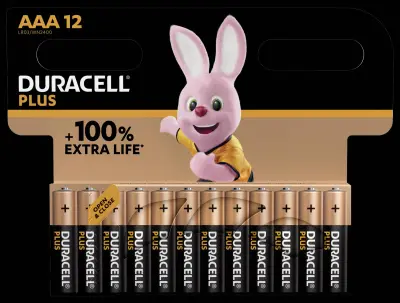 Duracell Plus-AAA CP12 micro (aaa)-baterija alkalno-manganov  1.5 V 12 kos