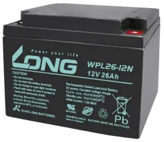 Long WPL26-12N-M WPL26-12N-M svinčeni akumulator 12 V 26 Ah svinčevo-koprenast (Š x V x G) 166 x 125 x 175 mm M5-vijačni priklop nizko samopraznjenje\, brez vzdrževanja