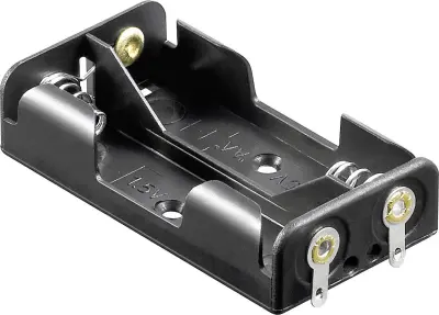 Goobay 46552 nosilec baterij 2x Mignon (AA) spajkalni priklop (D x Š x V) 58 x 32 x 14.5mm Držalo za baterijo Goobay L za 2 Mignon (D x Š x V) 58 x 32